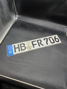 Europäisches Fahrzeug Nummernschild Craft Mancave Dekor Garage HB FR 706 - Bild 1 von 5