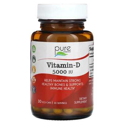 Vitamina D, 5.000 UI, 30 cápsulas vegetais - Imagem 1 de 2