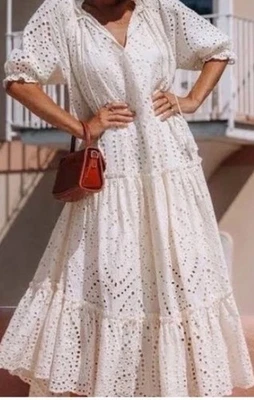 Spell & The Gypsy Collective Fairytale Anglaise Cream Eyelet Boho Dress XXL - Image 1 of 4