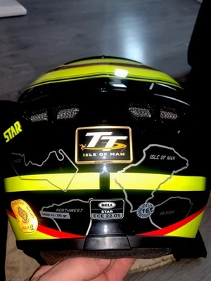 BELL STAR IOM TT ISLE OF MAN RACING MOTORCYCLE HELMET - SIZE SMALL- - Image 1 of 4
