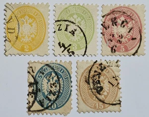 ITALY LOMBARDY RARE 1864 SET of 5 Fine Used Perf 9.5 . €1,700. Sa41-45 - Picture 1 of 3