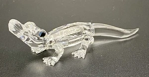 VTG Swarovski Crystal ALLIGATOR Figurine With Swan Logo, Made In Austria. - Picture 1 of 10