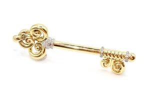 Großer WEMPE Schlüssel Anhänger in 750er / 18kt Gelb & Weißgold Brillanten - Bild 1 von 10