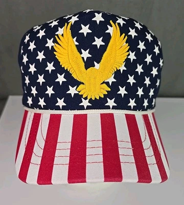 Boné Cali-Fame Masculino Trump Campanha Liberdade Estrelas Listras Águia Snap Back NOVO - Imagem 1 de 4