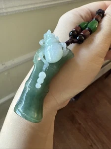 純天然翡翠A貨 老坑水頭巨好特色巧雕 帶國檢證書 Grade A Genuine Burma Jadeite Jade Certified - Picture 1 of 8