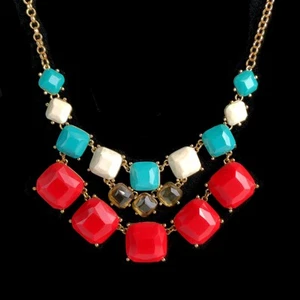 Collar de cadena con cuentas facetadas en capas de sol Mia Collection de Kim Min nuevo con etiquetas - Imagen 1 de 5