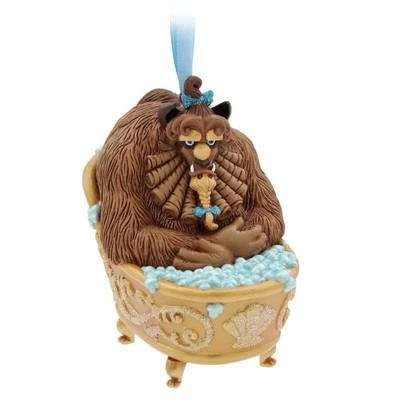 La Bestia Cuaderno de Bocetos Adorno Disney La Bella y la Bestia Bañera Baño de Burbujas Foto 1 de 4