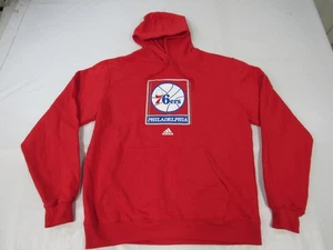 Neu - kleiner Fehler - Philadelphia 76ers Herren Gr. M Medium rot Adidas Hoodie - Bild 1 von 5