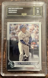 2022 TOPPS CHROME UPDATE USC150 JULIO RODRIGUEZ RC GMA 9 MINT SEATTLE MARINERS - Picture 1 of 2