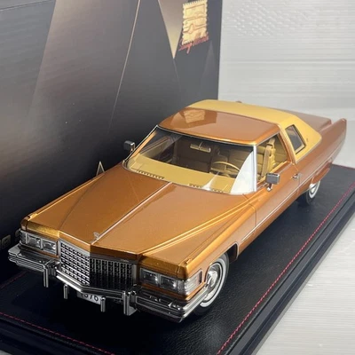 1/18 GLM Stamp 1976 Cadillac Coupe de Ville Amberlite Firemist STM1976604 - Image 1 of 4