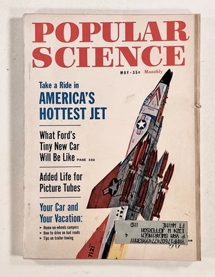 1962 May POPULAR SCIENCE stock cars F-85 JET FLIGHT car radios VACATION CAMPING - Image 1 of 4