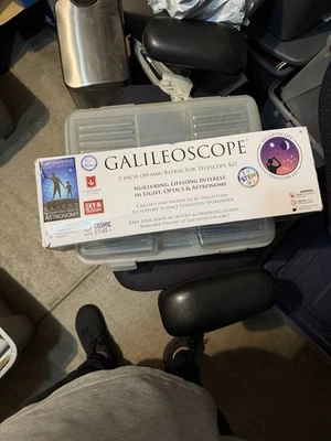 Galileoscope 50-mm 2 Inch F/10 Refractor Kit Telescope Kit NEW Open Box - Image 1 of 4