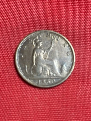 Gran Bretaña Farthing Victoria 1860 Foto 1 de 3