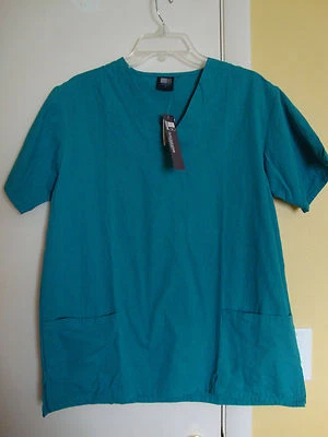 New Medgear Teal Scrub Top Shirt Size Medium NWT - Image 1 of 4