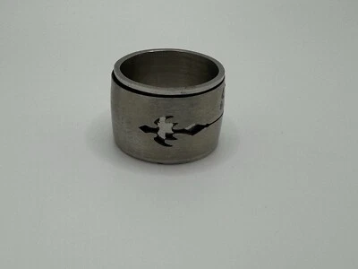 LASER CUT DESIGN STEAMPUNK METAL SPINNER MEN'S RING BAND SIZE 12 - Image 1 of 4