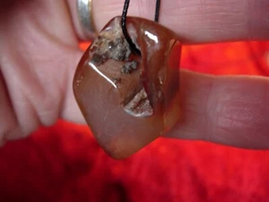 carnelian tumble hagstone pendant no 1 U.K. eBay seller over 20 years - Picture 1 of 9