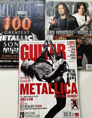 Vtg Guitar Magazine Lot (3) Metallica Greatest Songs Hendrix Beatles Survivor Foto 1 de 4