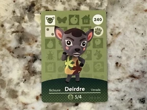 DEIRDRE #240 Animal Crossing Amiibo Authentic Nintendo Mint Card From Series 3 - Picture 1 of 2