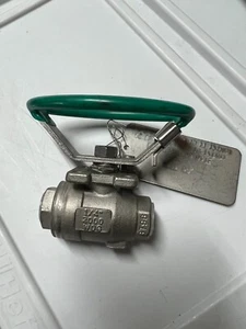 KF Con 1/4" NPT Ball Valve 2000LB Stainless Steel CF8M SS Locking Handle and Tag - Picture 1 of 2