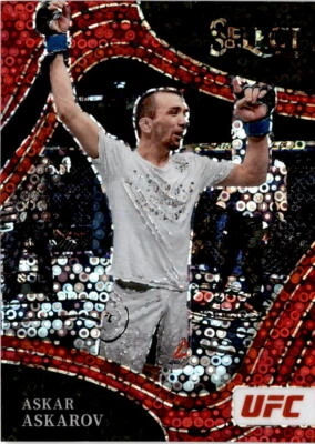 2022 Panini Select UFC #205 Askar Askarov Red Disco Prizms #/99 - Image 1 of 2