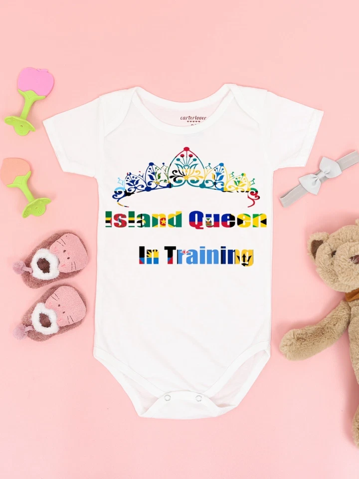 Island Queen 训练女宝宝短袖上衣紧身衣裤衣服加勒比海 — 第 1/1 张图片