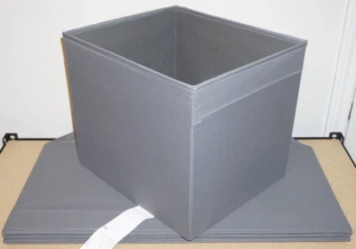 5x IKEA DRONA Storage Boxes for Kallax Shelving Unit Organizer Grey 33x38x33cm - Image 1 of 4