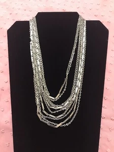 Vintage Sarah Coventry Silber Halskette Multi Kette - Bild 1 von 7