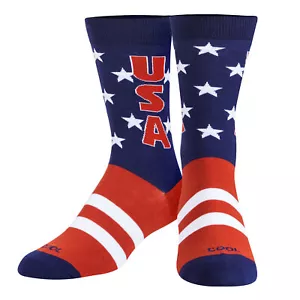 Cool Socks Usa Stars Funny Novelty Socks Adult Large - Picture 1 of 5