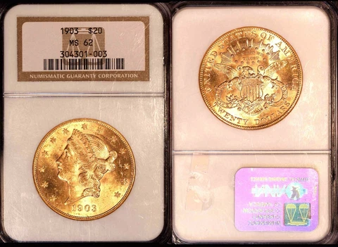 1903 $20 NGC MS62 PQ -LIBERTY HEAD DOUBLE  EAGLE Cover