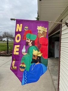 "Bandera de Navidad de Noel & 3 Kings House 26x47" - Imagen 1 de 2