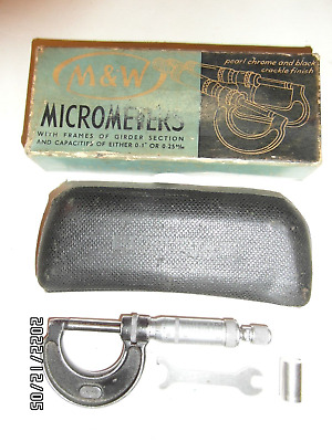 Moore And Wright Micrometer 0-25mm Or 0-1 , With Case And Box • 25£