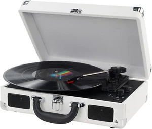 Vinyl Record Player Bluetooth 3-Speed Portable Vintage Suitcase,with Speakers - Picture 1 of 7