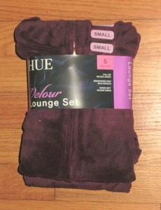 NWT Women's HUE Velour Lounge Set Full Zip Jacket Drawstring Pants - Picture 1 of 6