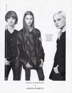 1994 Alberta Ferretti Steven Meisel Trish Goff fashion 1-page MAGAZINE AD - Picture 1 of 1