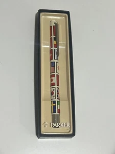 Parker Tintenroller Vector World Nations Flaggen Tintenroller Neu im Karton Made in USA - Bild 1 von 3