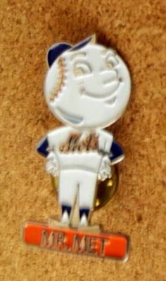 NY New York Mets bobbing head pin bobblehead bobble MLB c45958 - Image 1 of 4