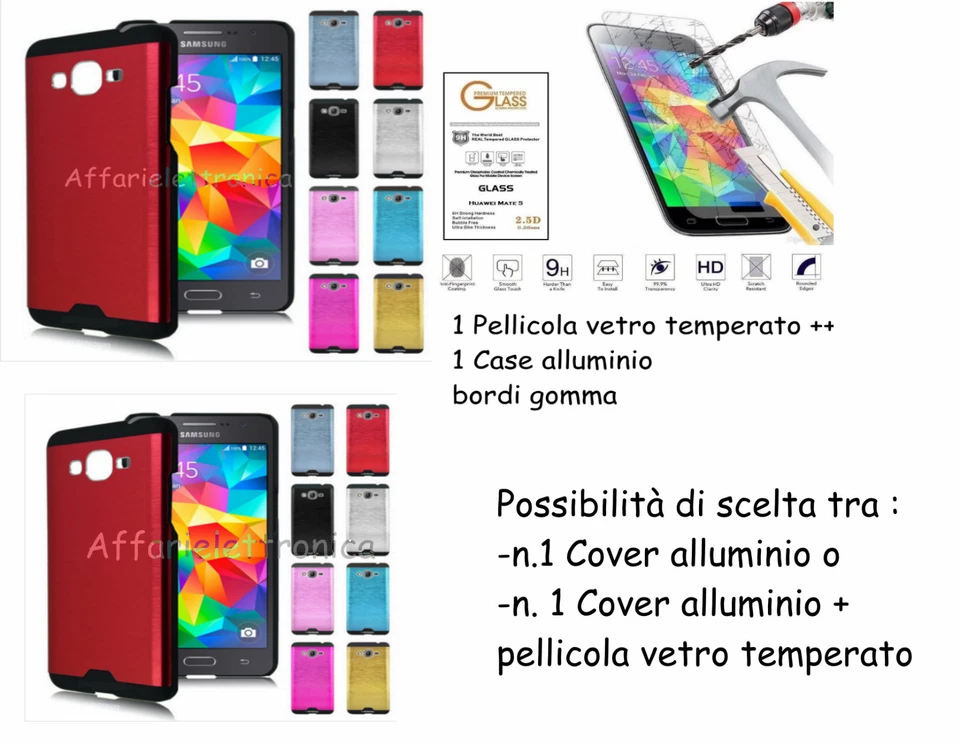 X SAMSUNG galaxy grand neo Plus i9060i i9080 CUSTODIA COVER ALLUMINIO CASE SLIM - Immagine 1 di 1