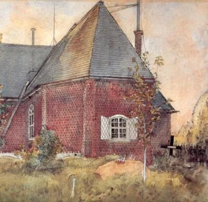 Impresión artística de archivo Carl Larsson Old Sundborn Church 1895 17"x 22" - Imagen 1 de 1