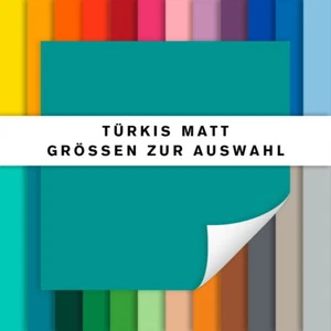 Fliesenaufkleber türkis matt | Fliesensticker Küche Bad | alle Größen - Bild 1 von 1
