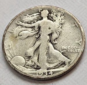 * 1934-P Walking Liberty Half Dollar 90% Silver As Shown - Picture 1 of 2