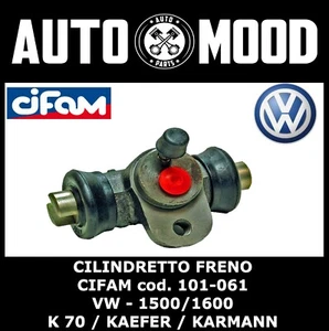 CILINDRETTO FRENO CIFAM 101-061 VW 1500/1600 K70 KAEFER KARMANN - GHIA CABRIOLET - Imagen 1 de 2