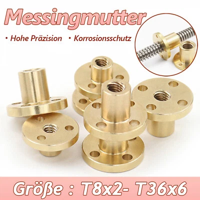 T8 - T36 Trapezgewindespindel Messingmutter für Leitspindel aus 304 Edelstahl - Bild 1 von 4