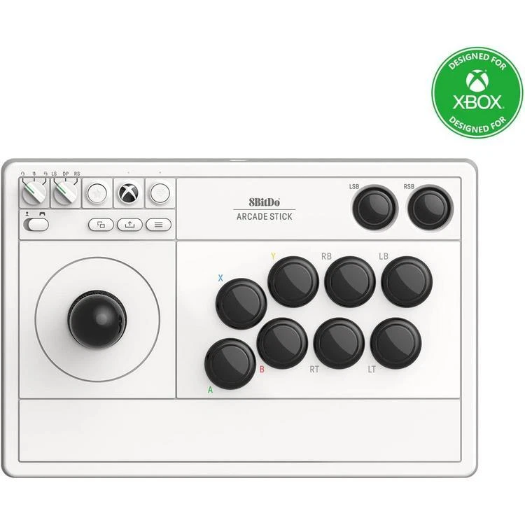 8Bitdo Arcade Stick (White) for Xbox Series X|S and Xbox One Arcade Fight Stick  - Image 1 of 4