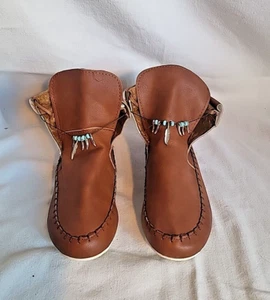 Braune Kunstleder-Mokassins Damengröße 6 - Bild 1 von 6