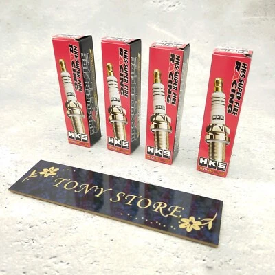 HKS 50003-M45XL Super Fire Racing Iridium Spark Plugs Heat Range No.9 Set 4 16mm - Image 1 of 4