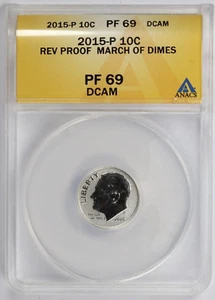 2015-P 10c Silver Roosevelt Dime ANACS PF69 March of Dimes - Picture 1 of 6