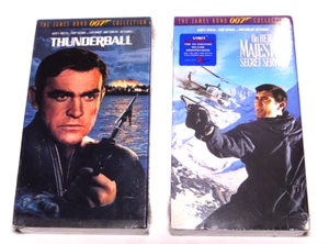 James Bond 007 Thunderball/Majesty's Secret Service 2x VHS neu werkseitig versiegelt - Bild 1 von 8