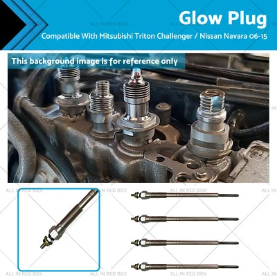 4Pcs Glow Plugs Suitablefor Mitsubishi Challenger Triton ML MN 4D56HP 4M41 4D56T - image 1 of 4