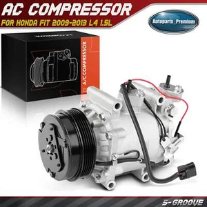 AC Compressor with 5-Groove Pulley & Clutch for Honda Fit 2009-2013 38810RP3305 - Picture 1 of 9