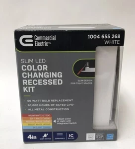 Kommerzielle elektrische Canless Einbaustrahler 4" Farbe wählbar integriertes LED-Kit - Bild 1 von 4